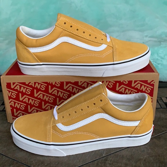 VANS OLD SKOOL OCHRE/TRUE WHITE MEN’S - Picture 14 of 16